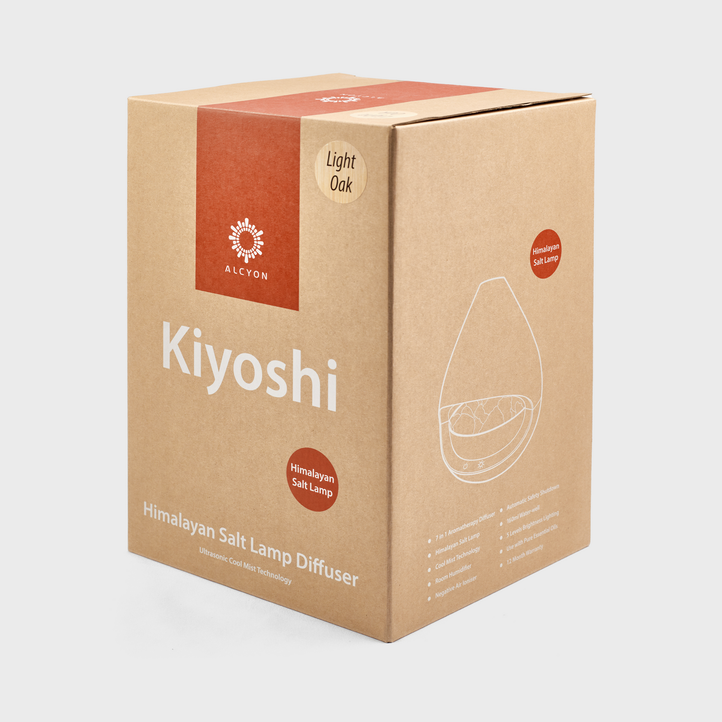 Kiyoshi Ultrasonic Aromatherapy Diffuser (Light Oak)