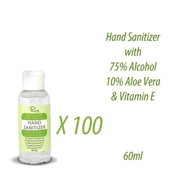 Hand Sanitizer 60ml - 100 Bottles